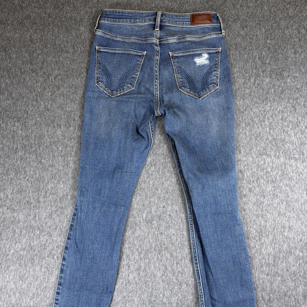 Hollister Jeans Juniors Womens 1 R 25x28 Super Skinny Blue Denim High Rise - Picture 8 of 12